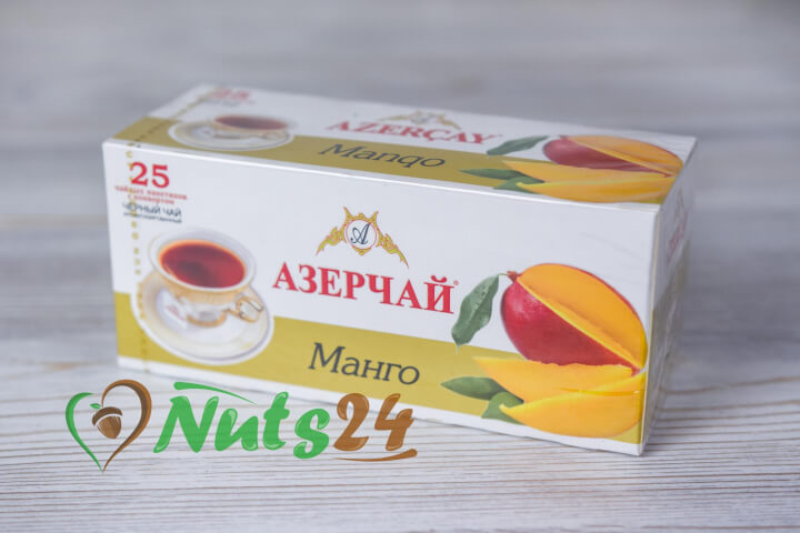 Чай Азерчай чёрный аром. манго 25 пак.(с конвертом)