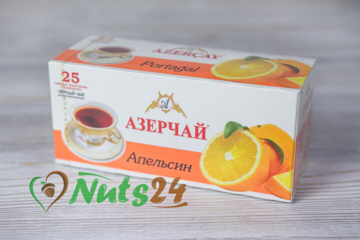 Чай Азерчай чёрный аром. апельсин 25 пак.