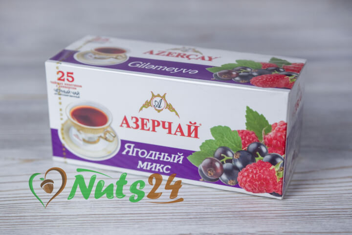 Чай Азерчай чёрный аром. ягоды 25 пак.(с конвертом)