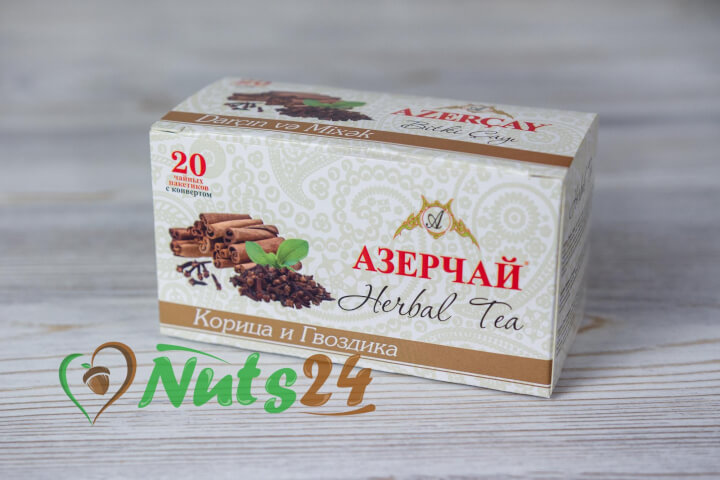 Чай Азерчай травяной корица гвоздика 20 пак.