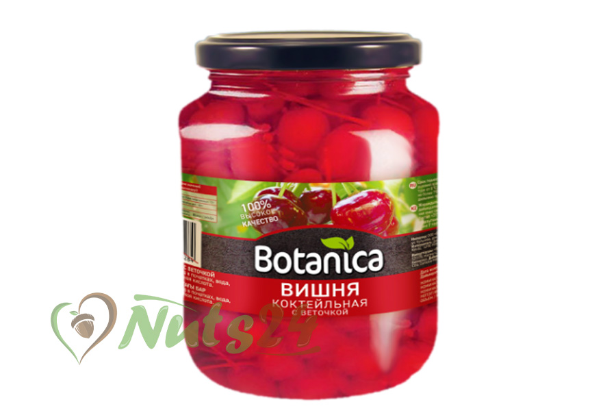 Вишня коктейльная без кост.с черенком в сиропе "Botanica" 720 мл