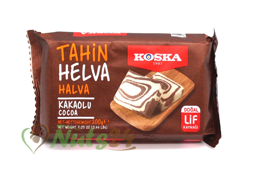 Халва турецкая кунжутная с какао "Koska" 200 гр