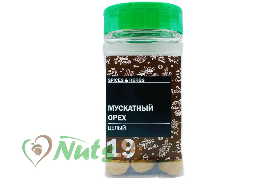 Мускатный орех целый №19, банка (140 гр)